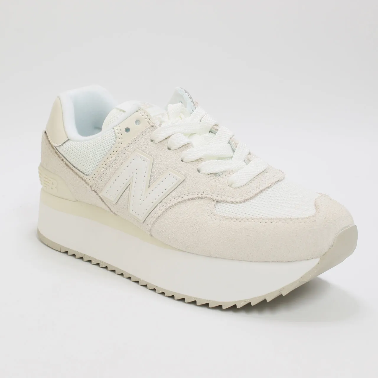 Womens New Balance 574 Platform Sea Salt Off White White Trainers